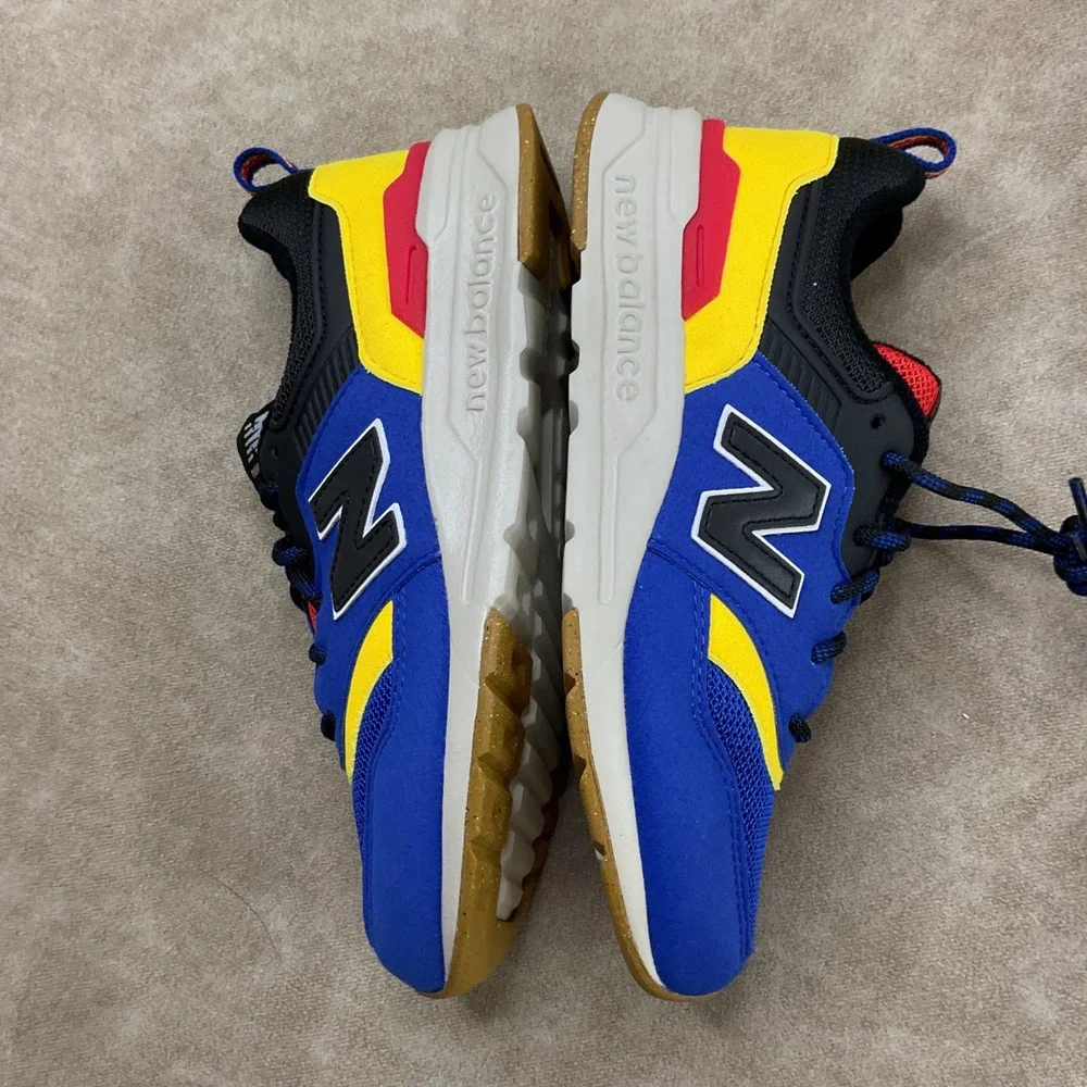 New Balance 997H Kids Blue Black‎ Yellow Red Sneakers Shoes Youth Size 3 US